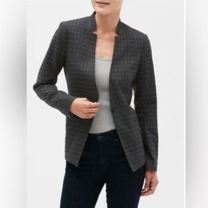 Banana Republic Charcoal Windowpane Women’s Blazer